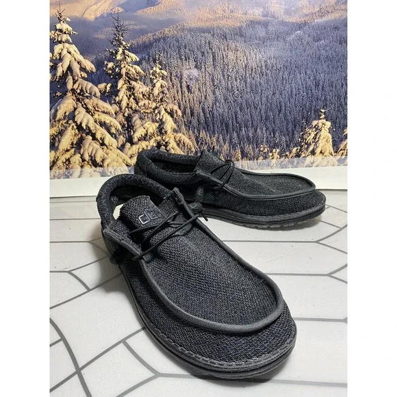 Hey Dudes Mens Wally Size 10 Black - Picture 4 of 9